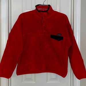 Patagonia synchilla burgundy men’s snap-T pullover sweater fleece Sz L
